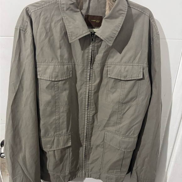 Robert Louis Men's Olive Military Jacket - Picture 3 of 5